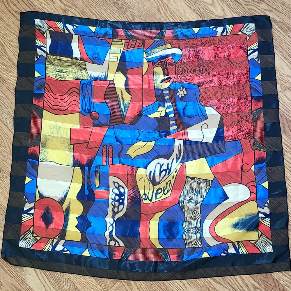 Vintage Cubist Man Pablo Picasso Scarf